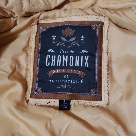 Près De Chamonix Size Small Leather Coat - Picture 2 of 3